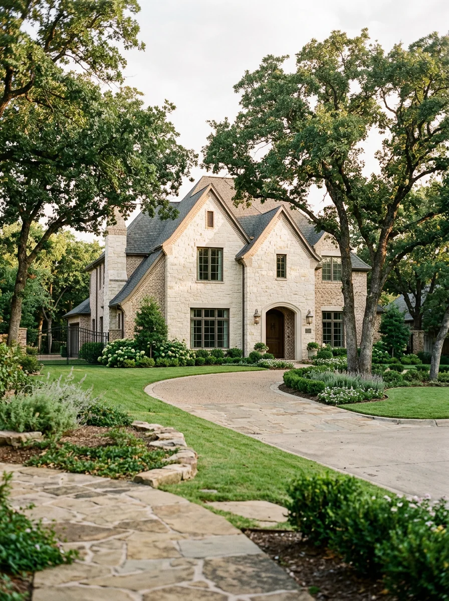 Upscale Denton homes and estates representing the city's affluent residential market