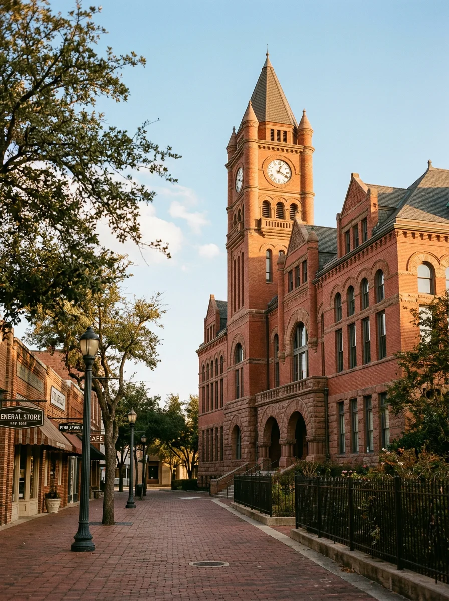 McKinney Collin County Courthouse and surrounding community buildings